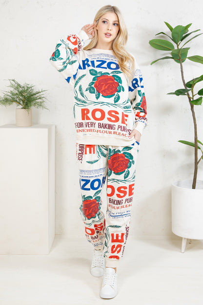 ROSE - COTTON SWEATSHIRT & PANTS