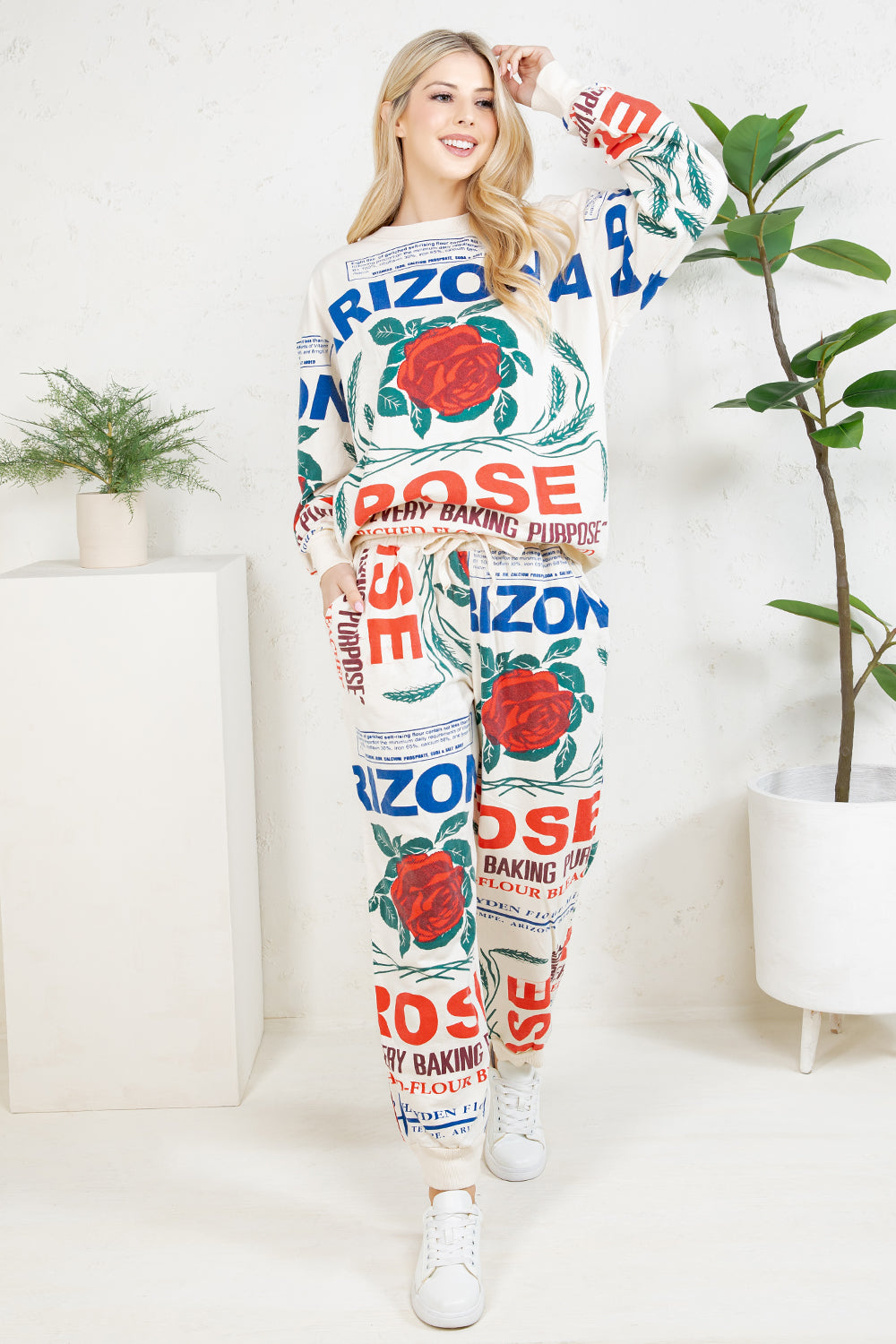 ROSE - COTTON SWEATSHIRT & PANTS