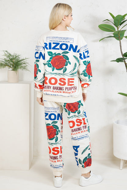 ROSE - COTTON SWEATSHIRT & PANTS