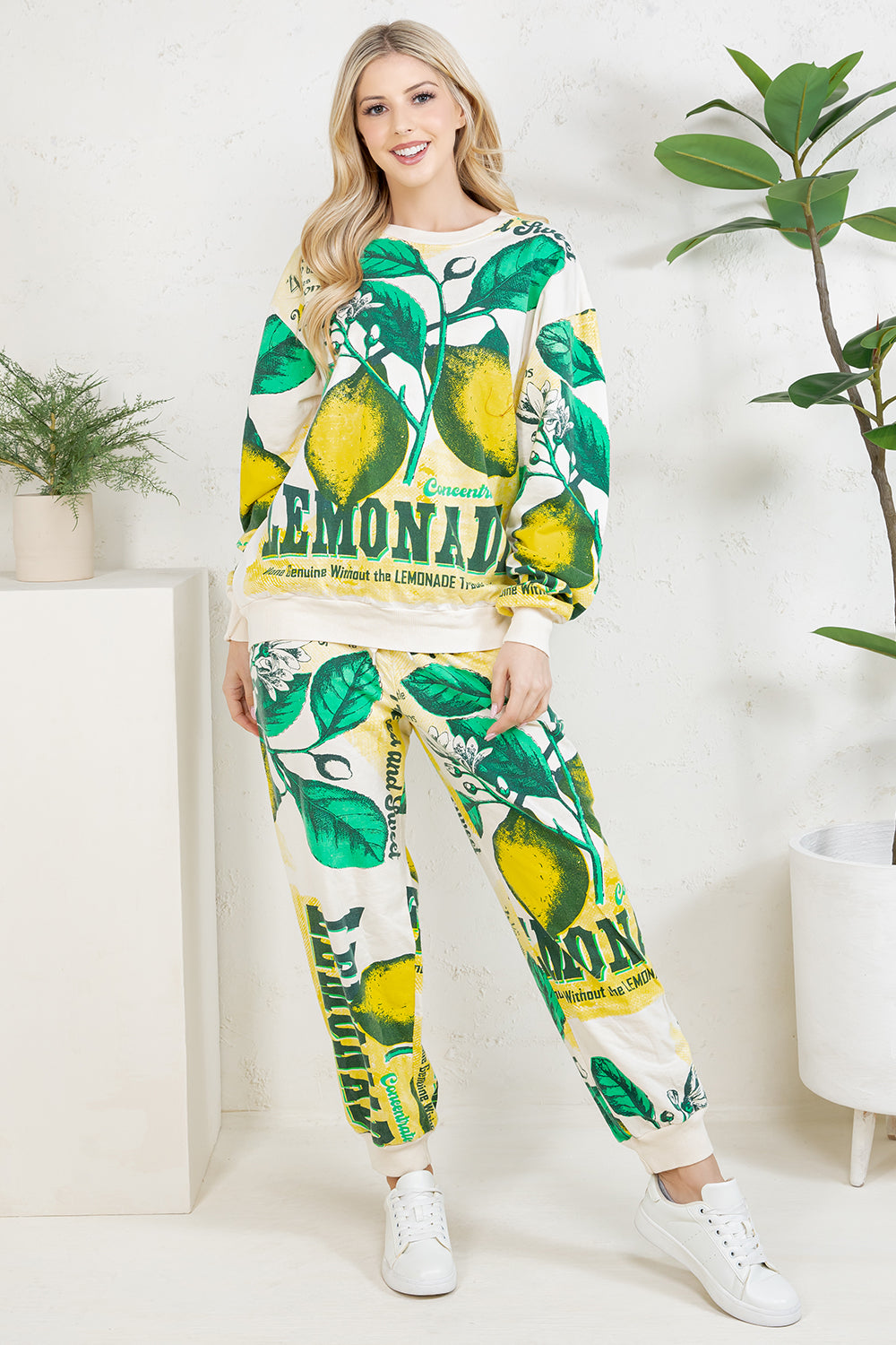 LEMON - COTTON SWEATSHIRT & PANTS