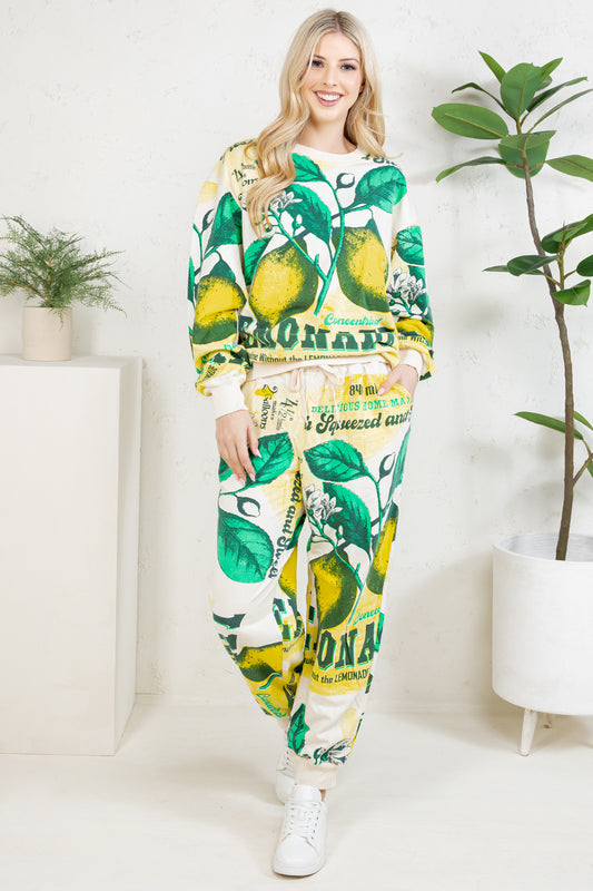 LEMON - COTTON SWEATSHIRT & PANTS