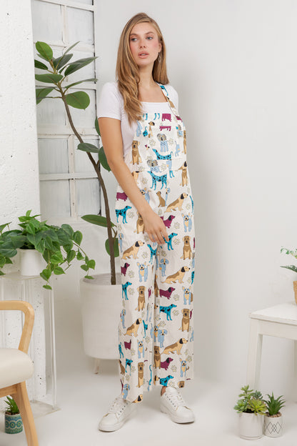 Dog Breeds Overall Jumpsuit