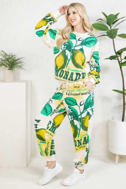 LEMON - COTTON SWEATSHIRT & PANTS