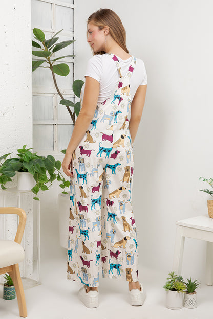 Dog Breeds Overall Jumpsuit