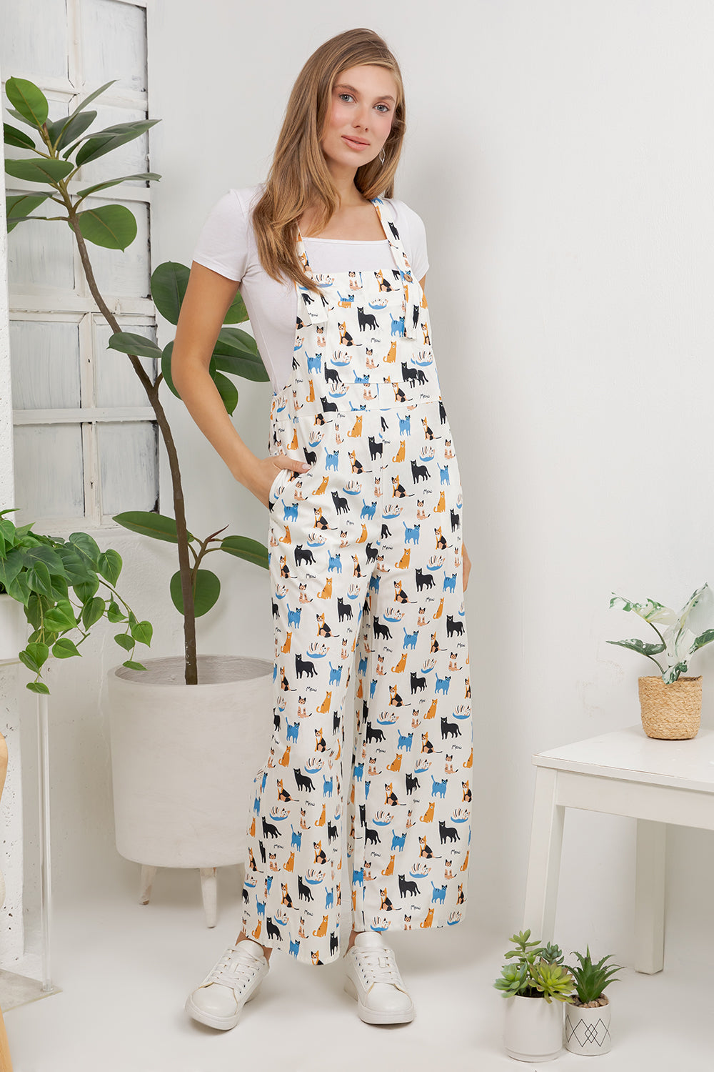 Cats Overall Jumpsuit