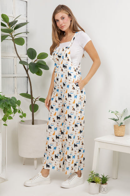 Cats Overall Jumpsuit