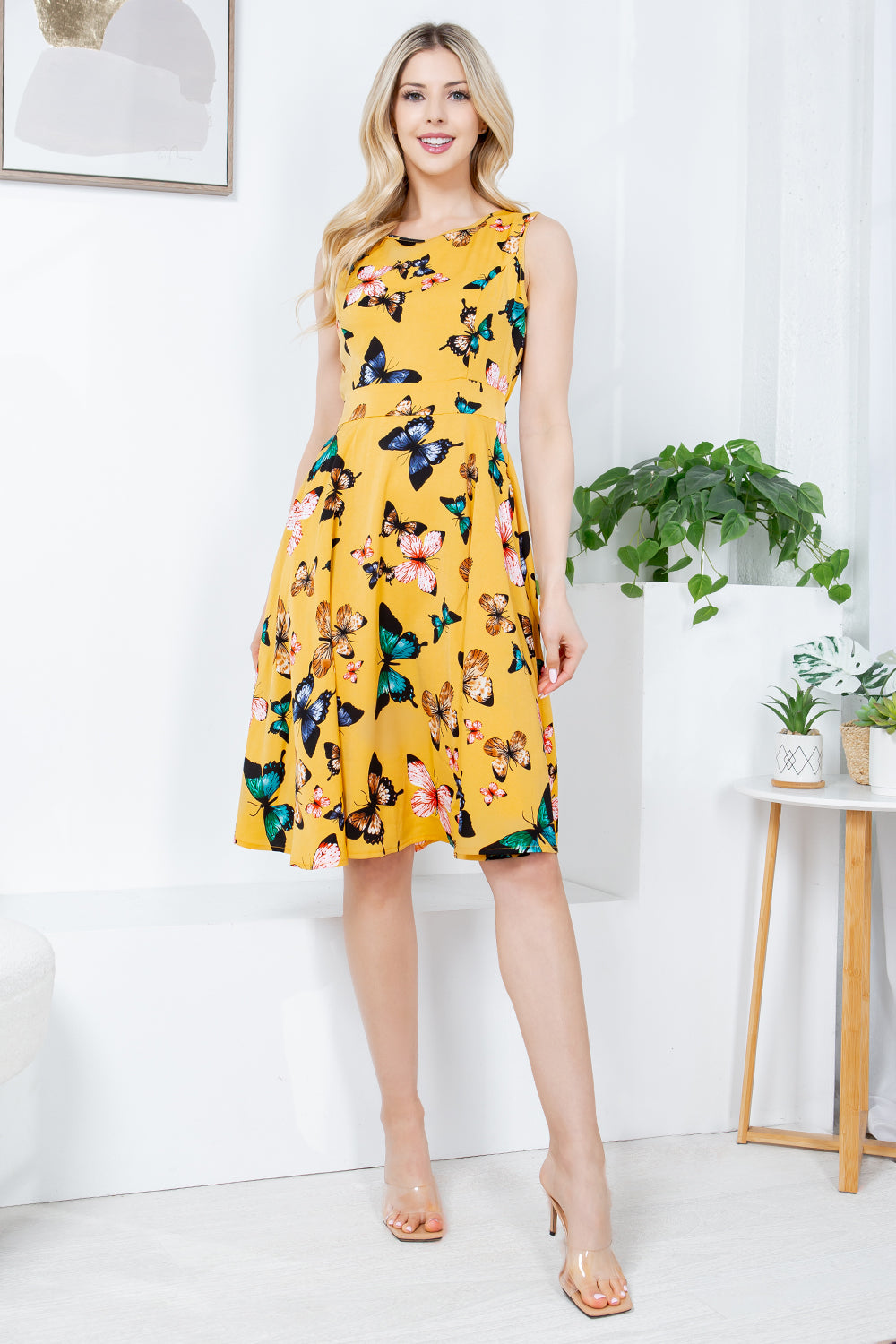 Butterfly Fit and Flare Dress