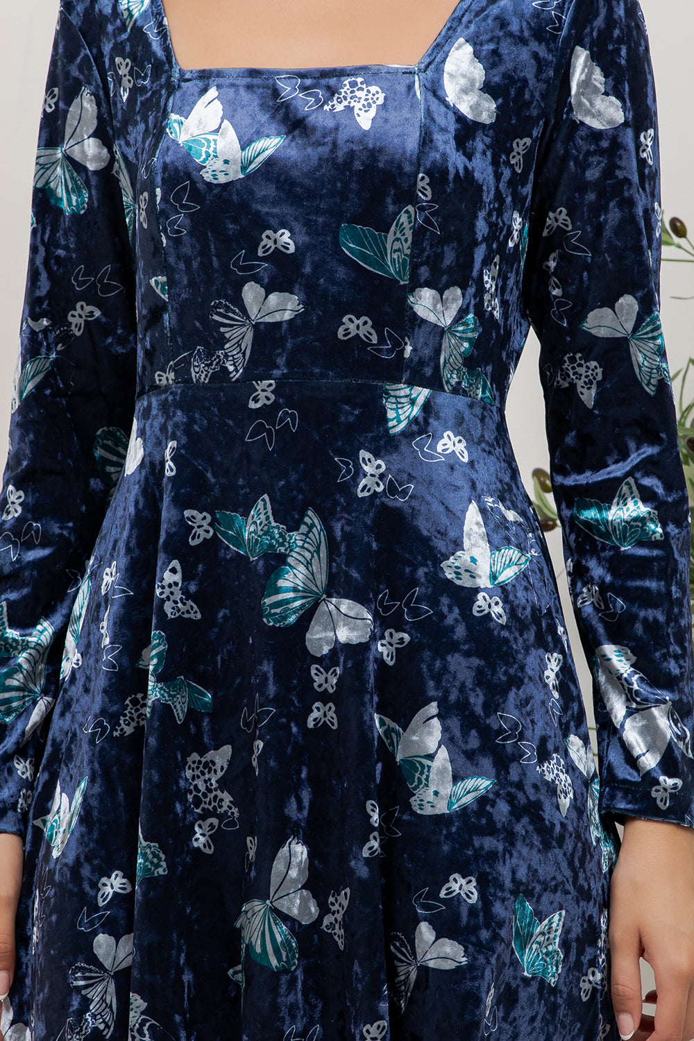 Butterfly Velvet Dress