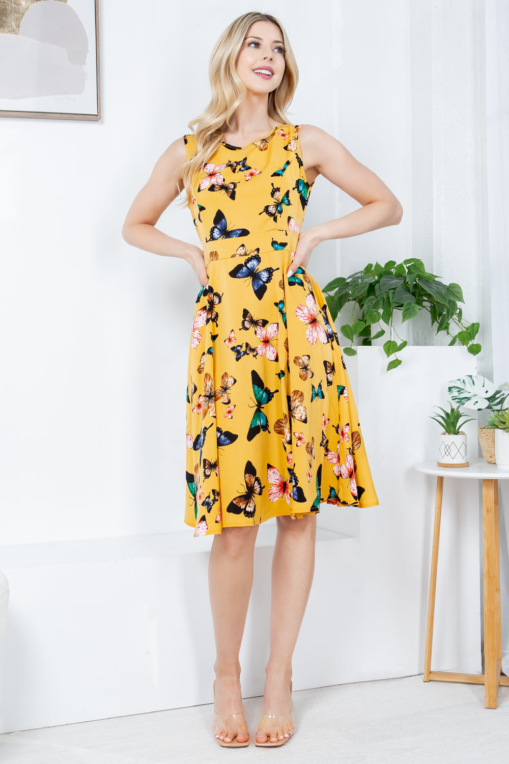 Butterfly Fit and Flare Dress