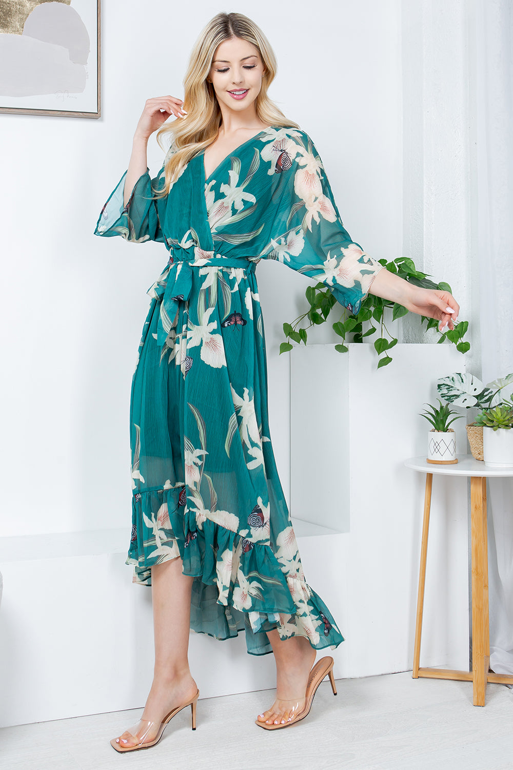 Butterfly Floral Boho Dress