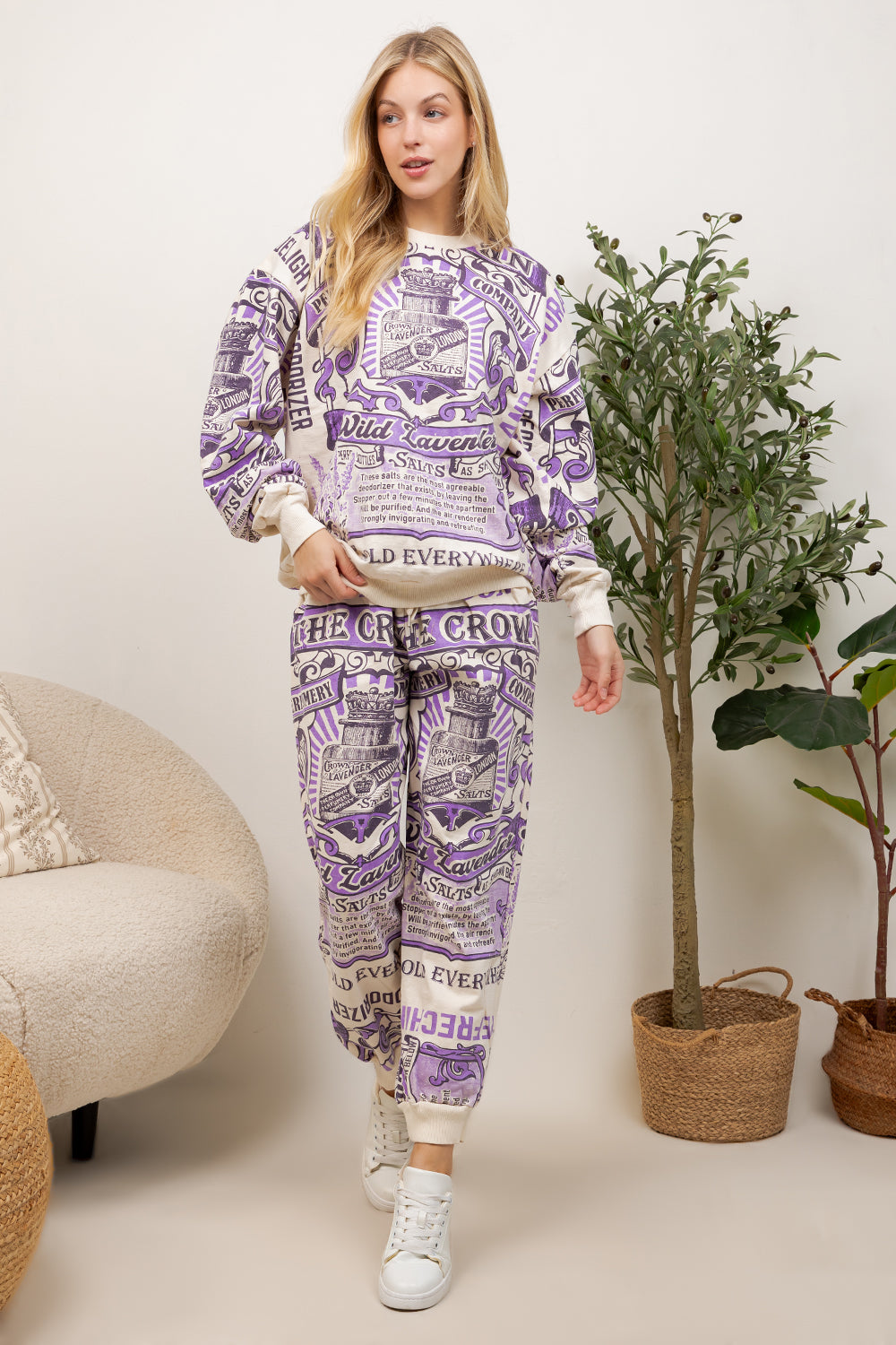 Wild Lavender- Cotton Sweatshirt & Pants