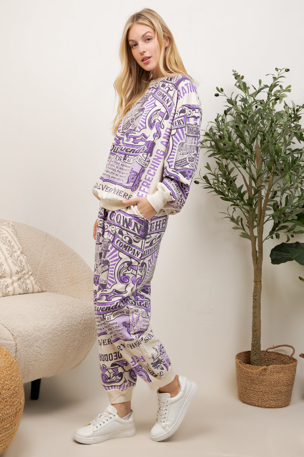 Wild Lavender- Cotton Sweatshirt & Pants