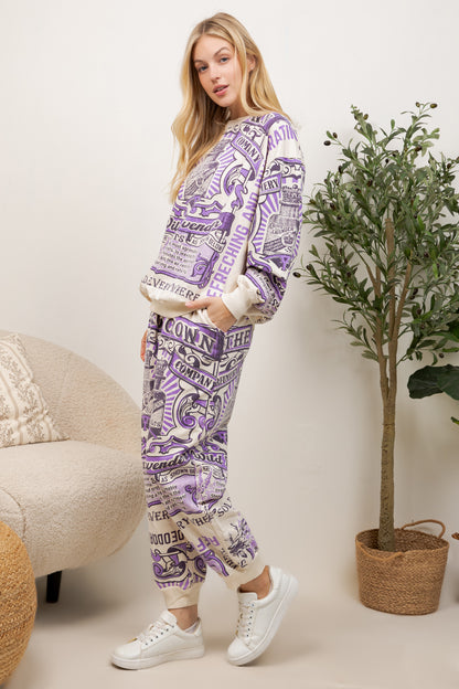 Wild Lavender- Cotton Sweatshirt & Pants