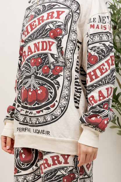 Cherry Brandy - Cotton Sweatshirt & Pants