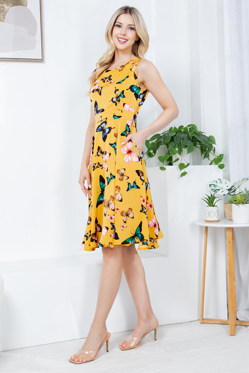 Butterfly Fit and Flare Dress