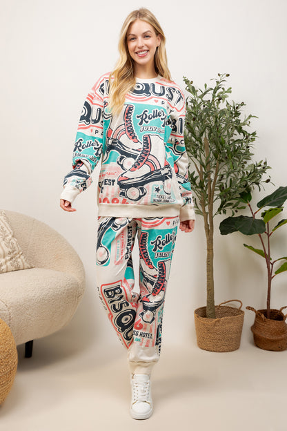 Roller Derby - Cotton Sweatshirt & Pants