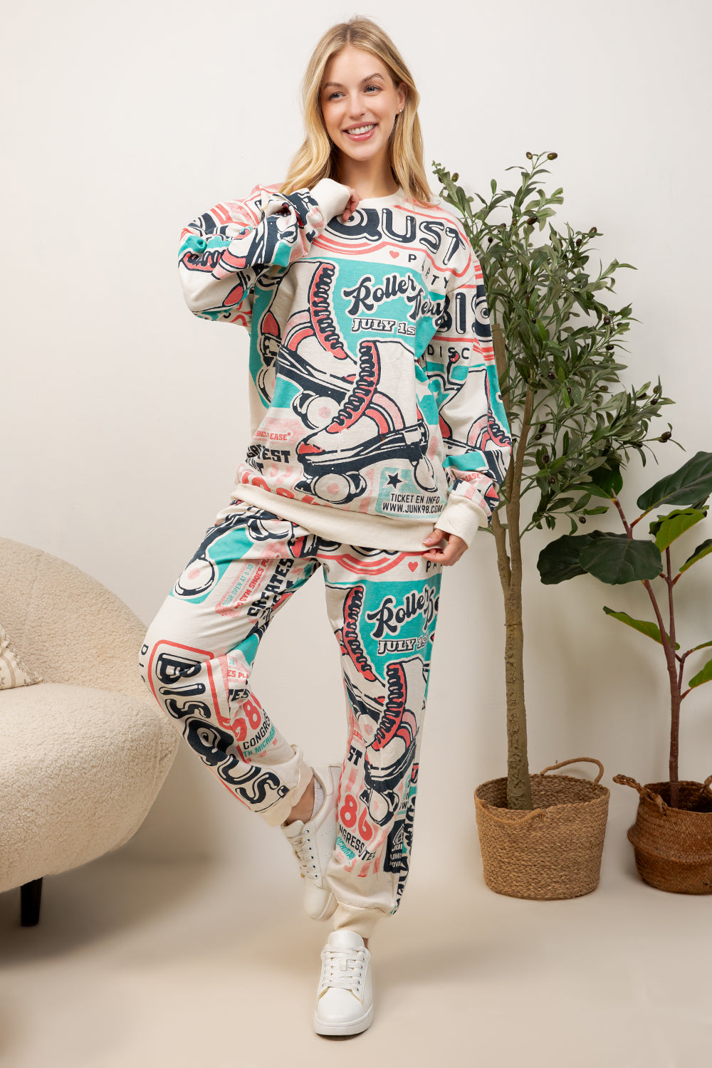 Roller Derby - Cotton Sweatshirt & Pants