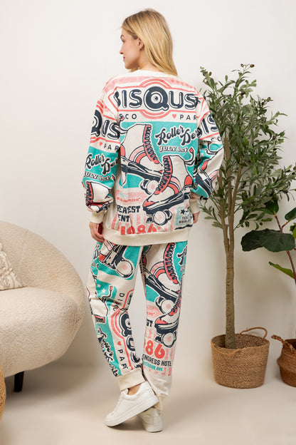 Roller Derby - Cotton Sweatshirt & Pants