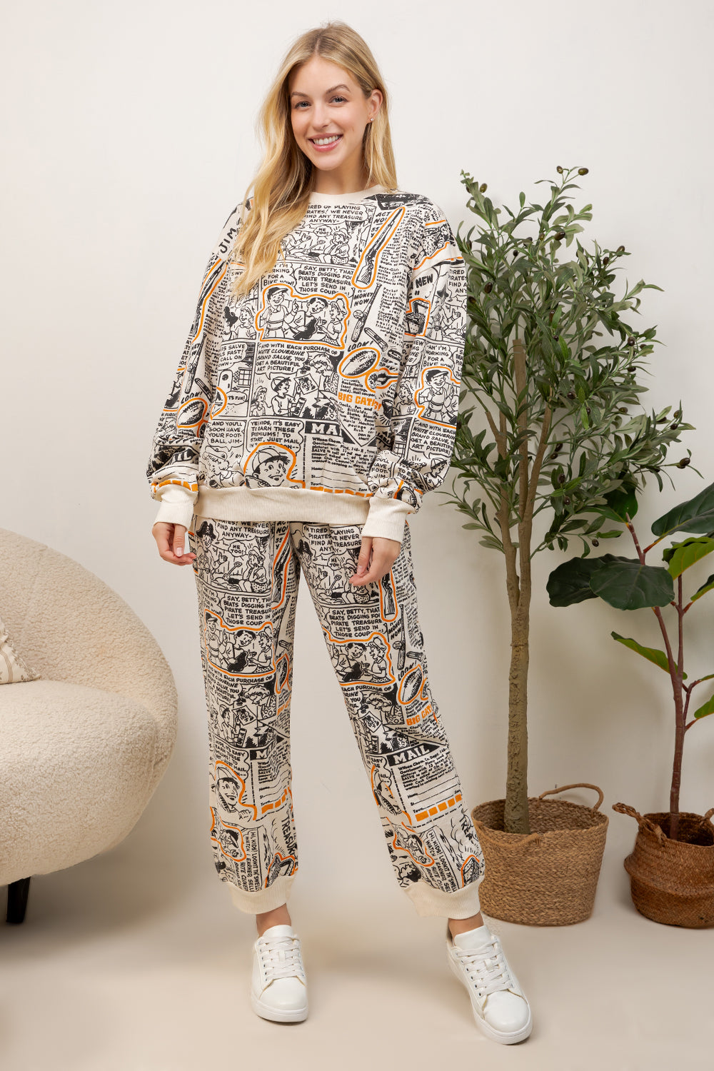 Comic Strip - Cotton Sweatshirt & Pants