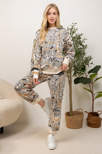 Comic Strip - Cotton Sweatshirt & Pants