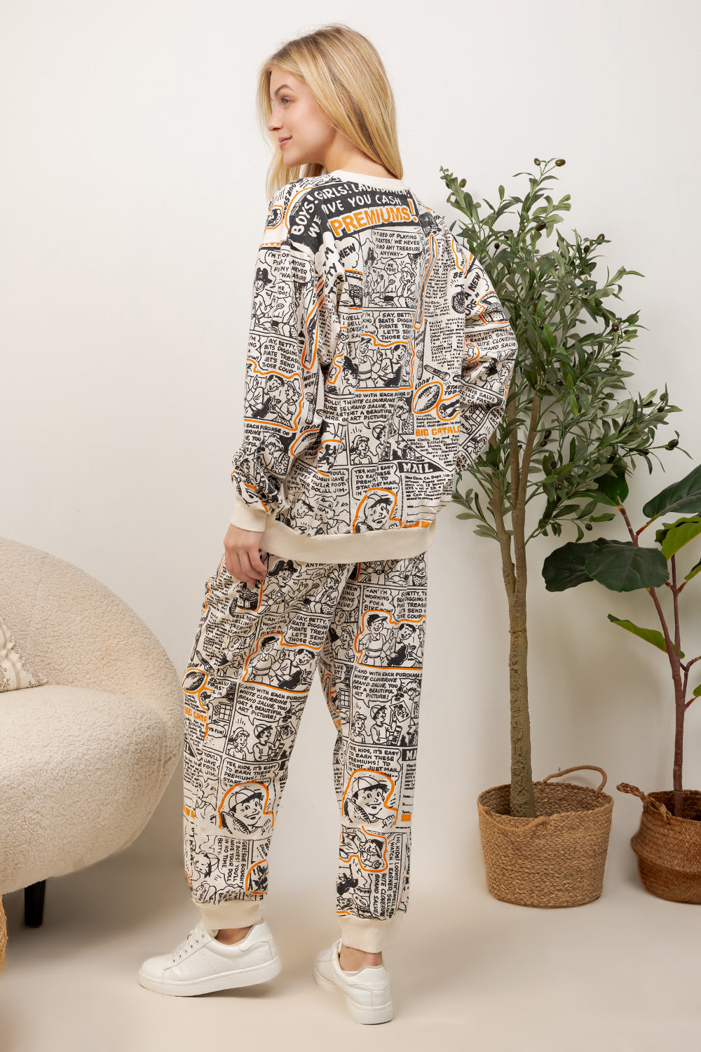 Comic Strip - Cotton Sweatshirt & Pants