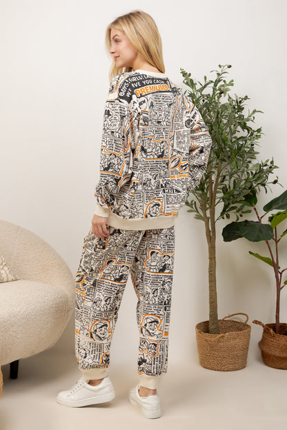 Comic Strip - Cotton Sweatshirt & Pants