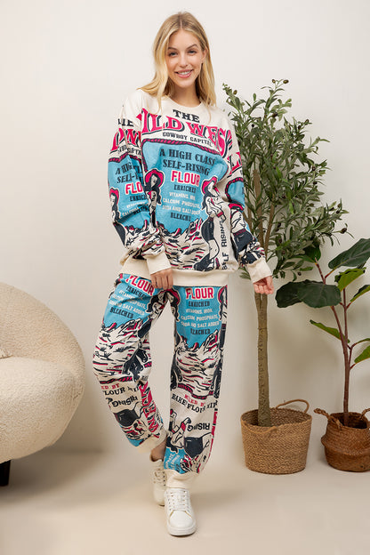The Wild West- Cotton Sweatshirt & Pants