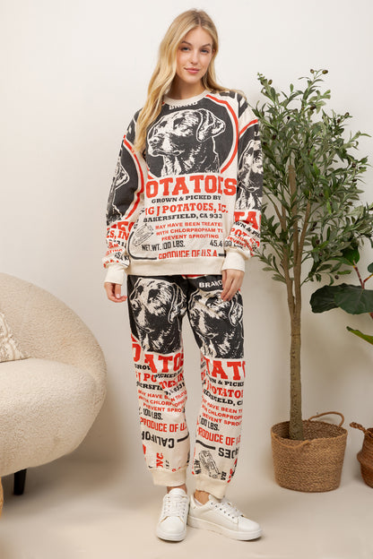 Dog - Cotton Sweatshirt & Pants