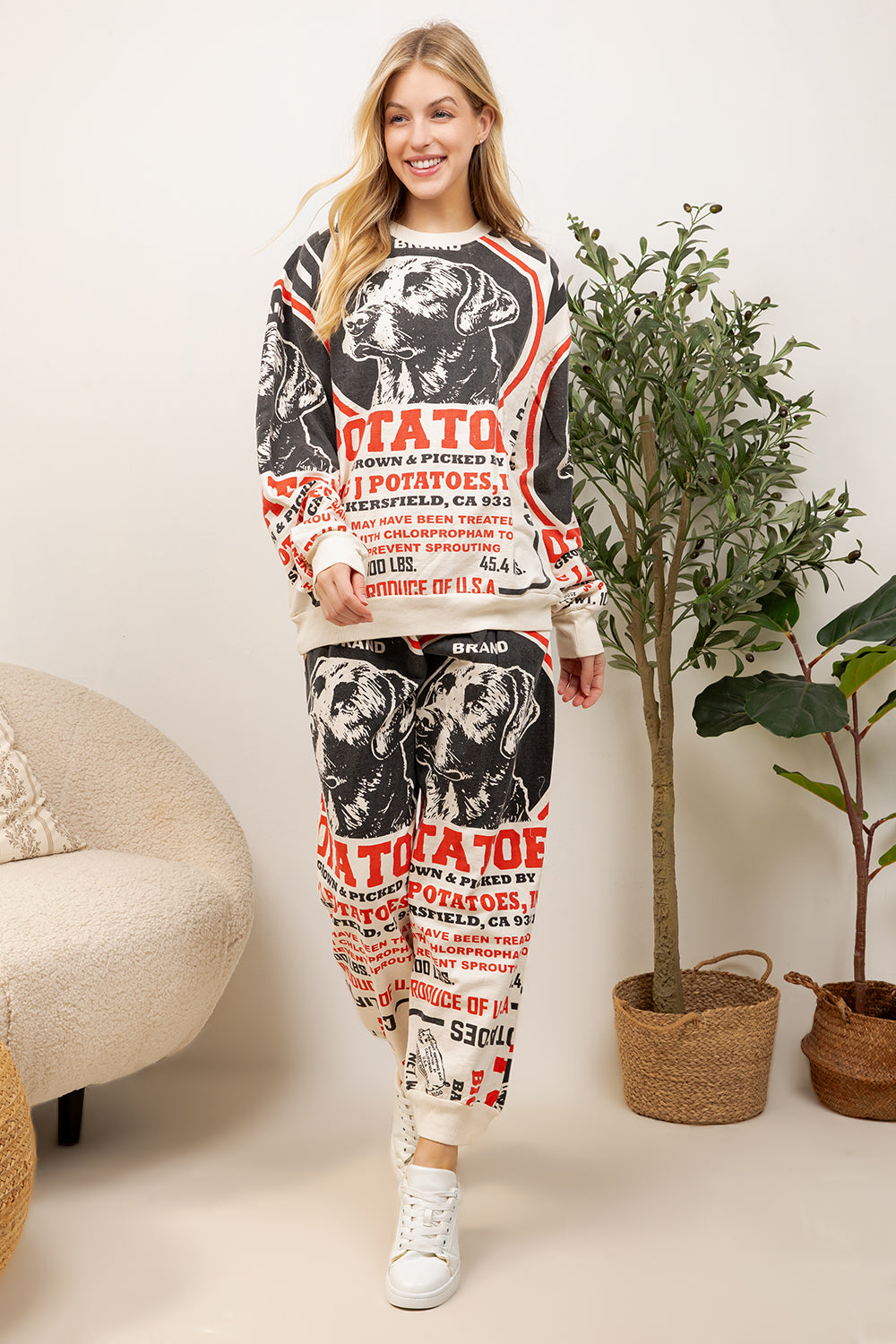 Dog - Cotton Sweatshirt & Pants