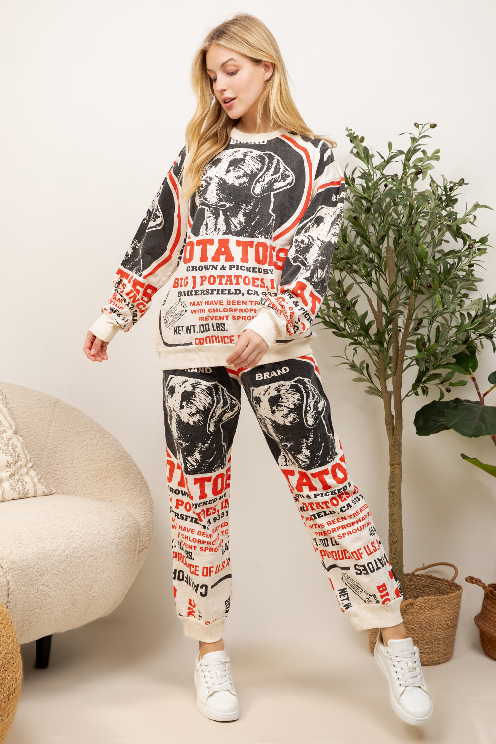 Dog - Cotton Sweatshirt & Pants