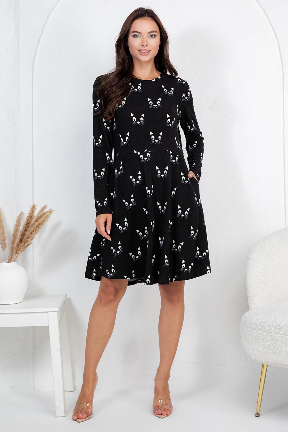 CAT WITH WHISKERS TUNIC DRESS