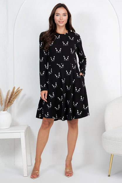 CAT WITH WHISKERS TUNIC DRESS