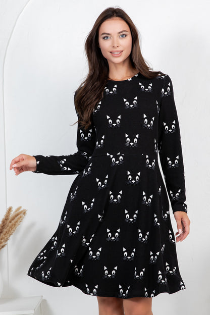 CAT WITH WHISKERS TUNIC DRESS