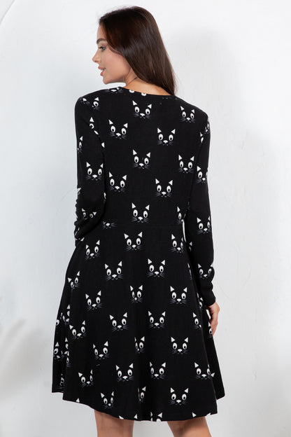 CAT WITH WHISKERS TUNIC DRESS