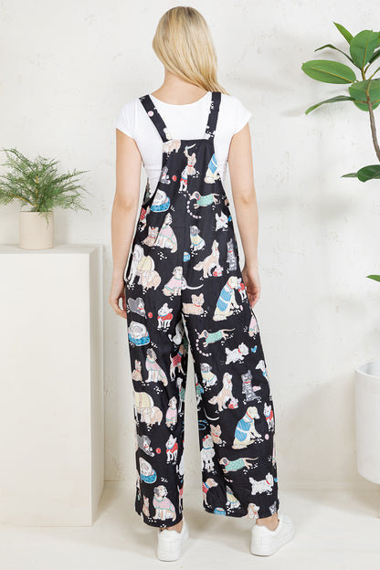 Dogs Wide Leg Overall
