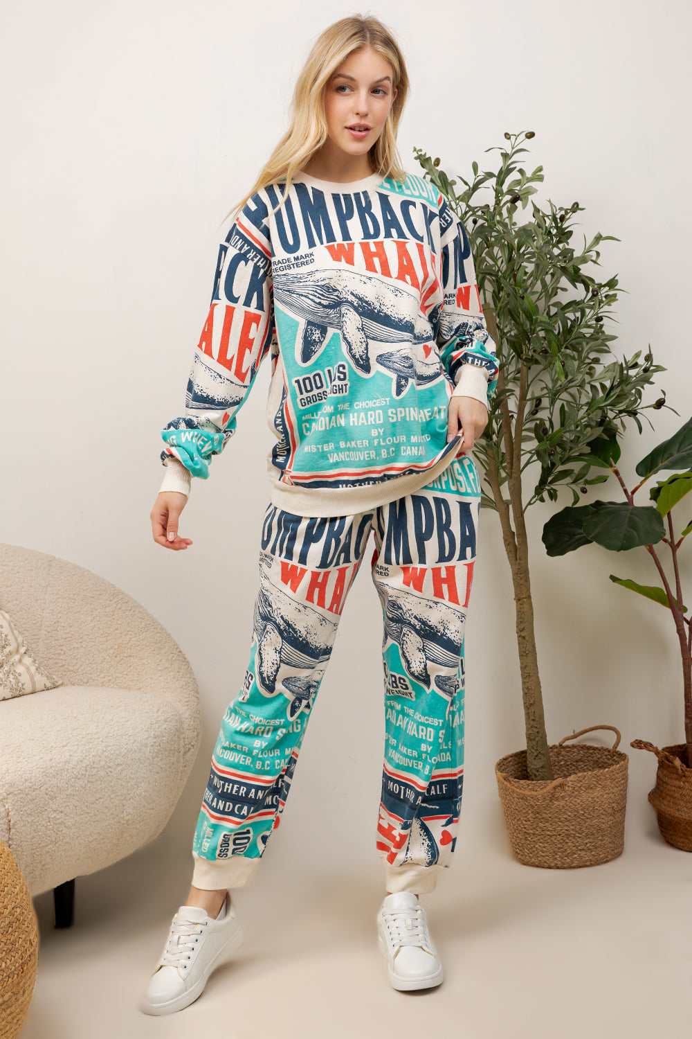 Whale - Cotton Sweatshirt & Pants