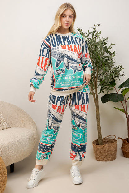 Whale - Cotton Sweatshirt & Pants