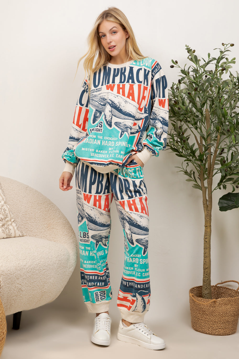 Whale - Cotton Sweatshirt & Pants