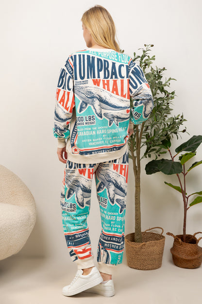 Whale - Cotton Sweatshirt & Pants