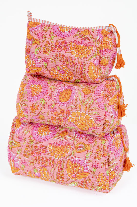 Quilted Makeup/Toiletry Bag