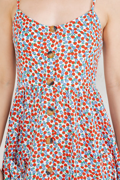 Retro Strawbeery Cami Dress