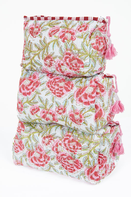 Quilted Makeup/Toiletry Bag
