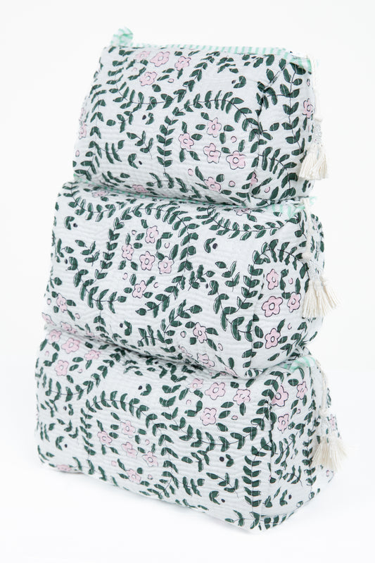 Quilted Makeup/Toiletry Bag