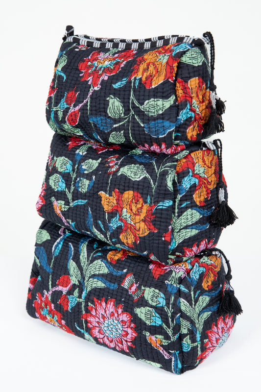 Quilted Makeup/Toiletry Bag