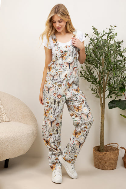 Flower & Butterfly  Print Overall