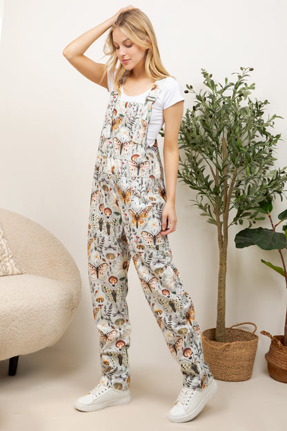 Flower & Butterfly  Print Overall