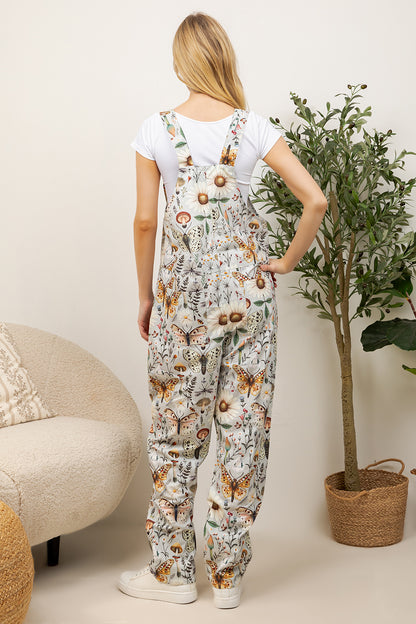 Flower & Butterfly  Print Overall