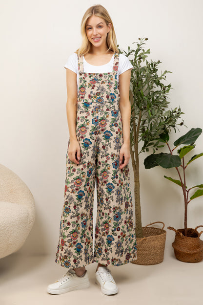 Floral Print Overall