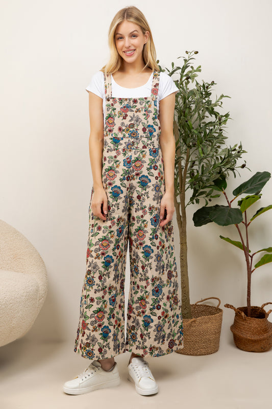 Floral Print Overall