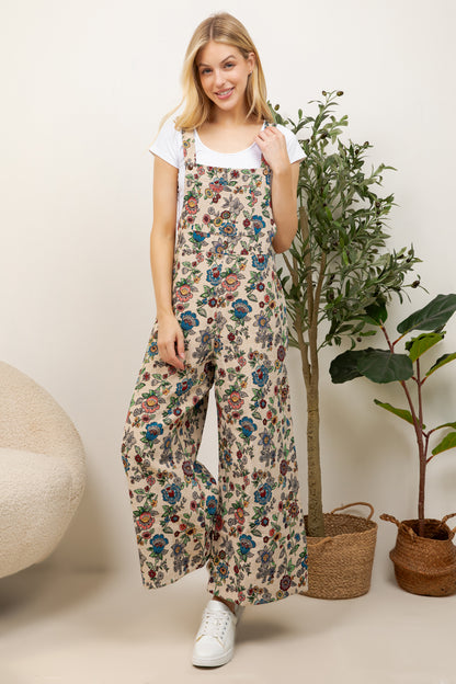 Floral Print Overall